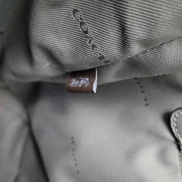 Coach 24218 Bailey Carryall Gray Crossgrain Leather Tote Shoulder Bag Purse - Picture 7 of 11